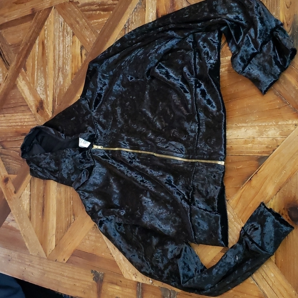 JUST kids Velour black Hoodie